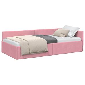 vidaXL Kutni okvir kreveta Ružičasta 80 cm x 200 cm Bar&scaron;un