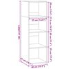 vidaXL Visoka komoda dimljeni hrast 40x41x124 cm od konstruiranog drva