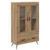 vidaXL Highboard Umjetnički hrast 69,5 x 31 x 115 cm
