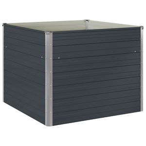 vidaXL Povi&scaron;ena vrtna gredica antracit 100x100x77 cm pocinčani čelik
