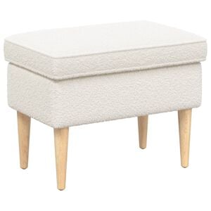 vidaXL Stolica za noge Krem 55 x 35 x 41 cm Boucl&eacute;