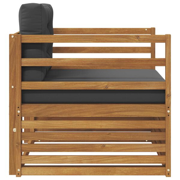 vidaXL Set vanjskih sofa Čvrsto drvo akacije i poliester Prirodna