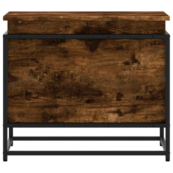 vidaXL Kutija za pohranu s poklopcem dimljeni hrast 60x40x51,5 cm