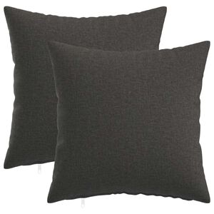 vidaXL Presvlaka za jastuk 2 kom. HEERLEN Tamnosiva 30 x 30 cm Tkanina