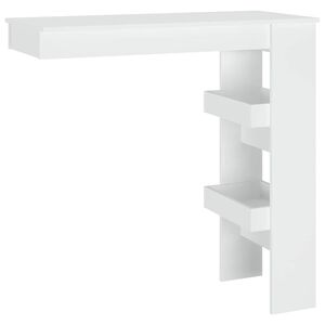vidaXL Zidni barski stol bijeli 102 x 45 x 103,5 cm konstruirano drvo