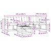 vidaXL Set vanjskih sofa s jastukom 6 pcs Prirodna i svijetlo siva