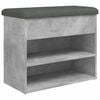 vidaXL Klupa za cipele siva boja betona 62x32x50 cm konstruirano drvo