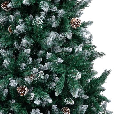 vidaXL Umjetno božićno drvce sa šiškama i bijelim snijegom 240 cm