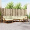 vidaXL Set vanjskih sofa s jastukom 6 pcs Prirodna i krem
