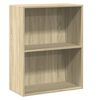 vidaXL Ormarić za knjige s 2 razine boja hrasta 60x30x76,5 cm drveni