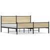 vidaXL Metalni okvir kreveta bez madraca boja hrasta sonome 183x213 cm