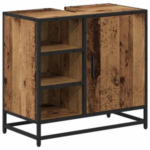 vidaXL Kupaonski ormar Staro drvo 65 x 33 x 60 cm Konstruirano drvo