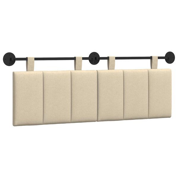 vidaXL Držeće uzglavlje Zidne Prugasti Krema 150 x 55 x 5 cm tkanina