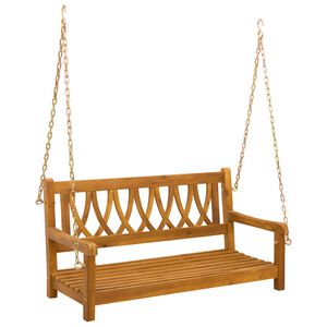vidaXL Ljulska klupa za vrt Prirodna 110 x 56 x 58 cm
