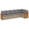 vidaXL 6-dijelni set vrtnih sofa s jastucima bež od poliratana