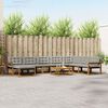 vidaXL Set vanjskih sofa s jastukom 9 pcs Prirodna i svijetlo siva