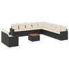 vidaXL 12-dijelni set vrtnih sofa od poliratana s jastucima crni