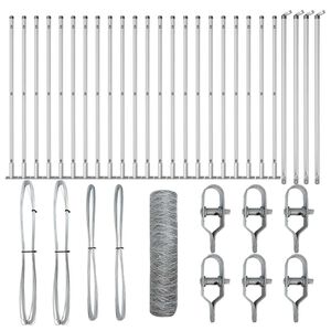 vidaXL Stup za ogradu Srebrna