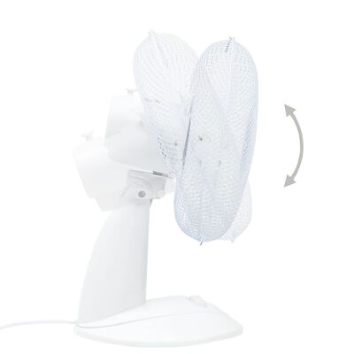 vidaXL Stolni ventilator s 3 brzine 30 cm 40 W bijeli