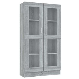 vidaXL Vitrina siva boja hrasta sonome 82,5 x 30,5 x 150 cm drvena