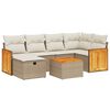 vidaXL 6-dijelni set vrtnih sofa s jastucima bež od poliratana
