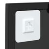 vidaXL Zidno ogledalo crno 40 x 40 cm metalno