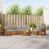 vidaXL Setovi sofa 7 pcs Prirodna i svijetlo siva Čvrsto drvo akacije