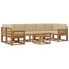vidaXL Set vanjskih sofa s jastukom 8 pcs Prirodna i bež Poliester