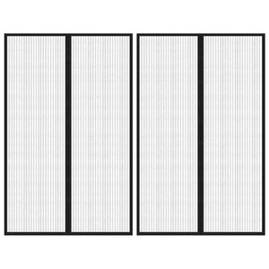 vidaXL Zastori protiv insekata 2 kom s magnetima 220 x 130 cm crni