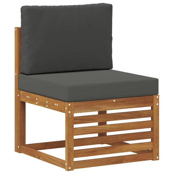 vidaXL Set vanjskih sofa s jastukom 7 Komad Prirodna i antracit