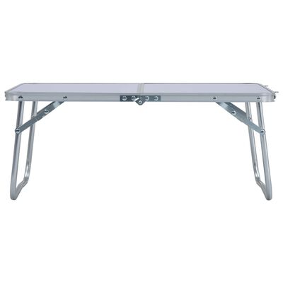 vidaXL Sklopivi stol za kampiranje bijeli aluminijski 60 x 40 cm