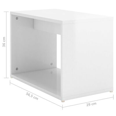 vidaXL 3-dijelni set uklapajućih stolića sjajni bijeli 60x60x38cm drvo