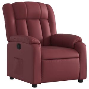 vidaXL Naslonjač od umjetne kože crvena boja vina