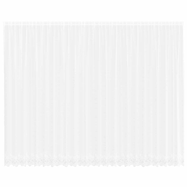 vidaXL Čipkasta zavjesa sa zavjesama Bijelo 280 x 600 cm Poliester