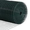 vidaXL Ograda s postovima Zelena 0,6 x 10 m Čelik i PVC