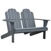 vidaXL Dvostruka stolica Adirondack drvena siva