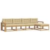 vidaXL Set vanjskih sofa 4 kom. Bijela i bež Poliester