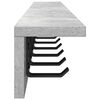 vidaXL Vje&scaron;alica za kapute na zidu Betonski sivi 100 x 10,5 x 10,5 cm