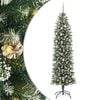 vidaXL Umjetno vitko božićno drvce Zelena i bijela 240 cm