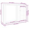vidaXL Vrtno spremi&scaron;te za drva sivo 245 x 98 x 159 cm pocinčani čelik