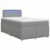 vidaXL Boxspring krevet s madracem Svjetlosiva 120 x 190 cm Tkanina