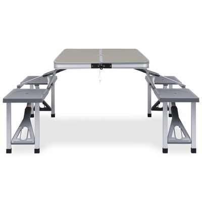 vidaXL Sklopivi stol za kampiranje s 4 sjedala od čelika i aluminija