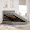 vidaXL Krevet s prostorom za pohranu s LED-om Sivo-smeđa 140 x 190 cm