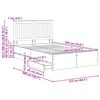 vidaXL Krevetna konstrukcija Smeđi hrast 120 x 200 cm Inženjersko Drvo
