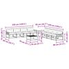 vidaXL Set vanjskih sofa s jastukom 9 pcs Prirodna i svijetlo siva