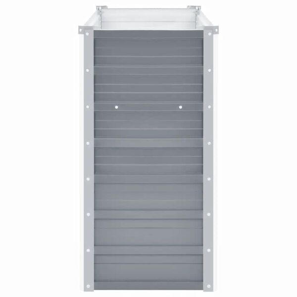 vidaXL Povišena vrtna sadilica od pocinčanog čelika 160x40x77 cm siva