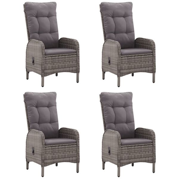 vidaXL 5-dijelni vrtni blagovaonski set sivi