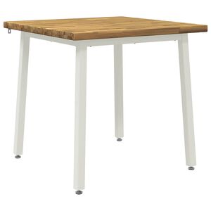 vidaXL 60 x 55 x 75 cm Čvrsto drvo akacije Bijela Pravokutni