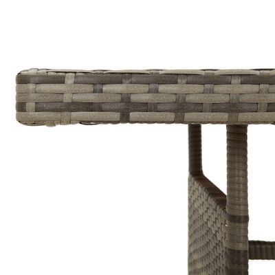 vidaXL Vrtni stol sivi 160x70x72 cm poliratan i masivno bagremovo drvo