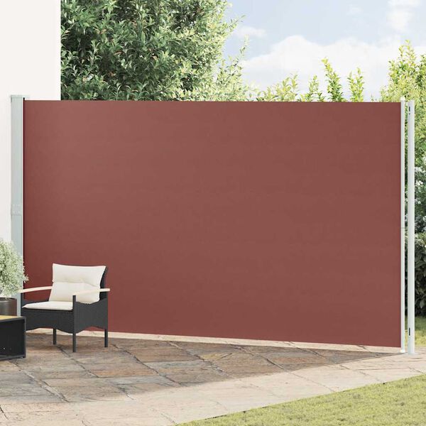 vidaXL Uvlačiva bočna tenda za terasu 220 x 600 cm smeđa